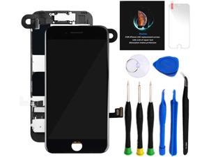 for iPhone 8 Plus Screen Replacement Kit Black 5.5" LCD Display iPhone 8 Plus Replacement Touch Screen Digitizer Full Assembly with Front Camera+ Earpiece+ Repair Tools Kit+ Screen Protector (Black)