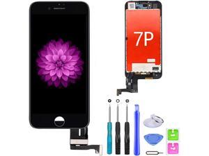 FFtopu Compatible with iPhone 7 Plus Screen Replacement Black55 LCD Display  Touch Screen Digitizer Frame Assembly Set with 3D Touch Free Repair Tools