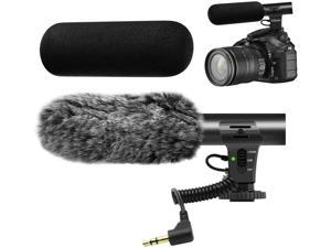 Professional Condenser Microphone 3.5mm Recording Microphone Interview Mic for DSLR Camera Video DV Camcorder Drop Shipping