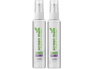 1oz Screen Cleaner Spray 2 Pack - for Laptop, Computer Monitor, Phone Cleaner, iPad, Eyeglass, LED, LCD, TV - Includes 2 1oz Spray and 2 Purple Cleaning Cloths