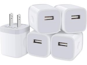 USB Plug Charging Block [5Pack-1Port] Fast Charging USB Wall Charger Brick Power Adapter Cube for iPhone 11/11 Pro Max/XR/X/Plus iPad Samsung Camera LG Android HTC and More