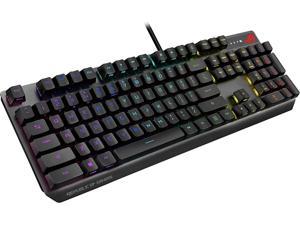 ASUS ROG Strix Scope RX Gaming Keyboard , ROG RX Optical Mechanical Blue Switches, Programmable Macro, Aura Sync RGB Lighting, USB 2.0 Passthrough, IP57 Waterproof & Dust Resistance, Alloy Top Plate