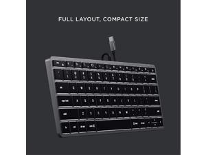 Wired backlit keyboard with numeric keypad - illumination key and built-in USB-C connection - compatible with 2021 MacBook Pro M1 Pro and Max, 2021 iMac, 2020 Mac Mini, 2020 MacBook