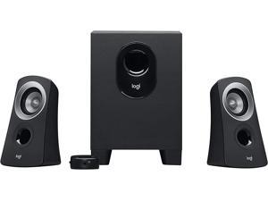 Z313 2.1 Multimedia Speaker System with Subwoofer, Full Range Audio, 50 Watts Peak Power, Strong Bass, 3.5mm Audio Inputs, UK Plug, PC/PS4/Xbox/TV/Smartphone/Tablet/Music Player - Black