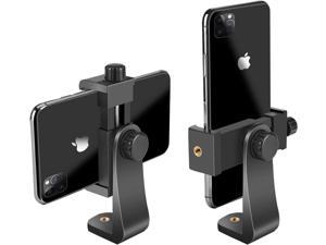 Good Product Outlet Premium Smartphone Holder/Vertical and Horizontal Tripod Mount Adapter Rotatable Bracket with 1/4 inch Screw/Adjustable Clip for iPhone, Android Cell Phone, Selfie Stick, Camera S