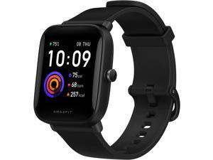 Amazfit Bip U Smart Watch Fitness Tracker for Men 60 Sports Modes 9Day Battery Life Blood Oxygen Breathing Heart Rate Sleep Monitor 5 ATM Water Resistant for iPhone Android Phone Black