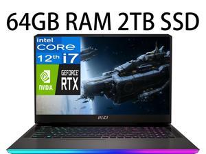 MSI Raider GE77Hx 17 Gaming laptop Intel i712800HX 16Core GeForce RTX 3070 Ti 8GB 64GB DDR4 2TB PCIe SSD 173 2K Quad HD 2560x1440 240Hz Refresh Rate IPS Display Windows 11