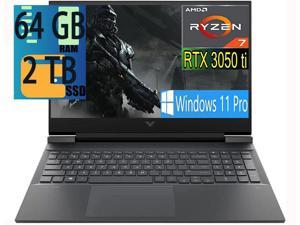 HP Victus 15 Gaming Laptop AMD Ryzen7 5800H 8Cores Processor NVIDIA GeForce RTX 3050 Ti 4GB Graphics 64GB DDR4 2TB PCIe SSD 156 FHD IPS 144Hz Display Backlight Keyboard Windows 11 Pro