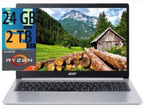 Acer Aspire 5 15 Slim Laptop AMD Ryzen7 8Cores 5700UBeats i71165G7 AMD Radeon Graphics 24GB DDR4 2TB PCIe SSD 156 Full HD Display Backlight KeyboardWiFi Webcam HDMI Windows 11