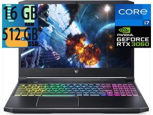 Acer Predator Helios 300 15 Gaming laptop Intel Core i711800H 8Cores RTX 3060 6GB Graphics 16GB DDR4 512GB PCIe SSD 156 FHD 144Hz Display Backlight Keyboard WiFi Bluetooth Windows 11