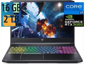 Acer Predator Helios 300 15 Gaming laptop Intel Core i711800H 8Cores RTX 3060 6GB Graphics 16GB DDR4 2TB PCIe SSD 156 FHD 144Hz Display Backlight Keyboard WiFi Bluetooth Windows 11
