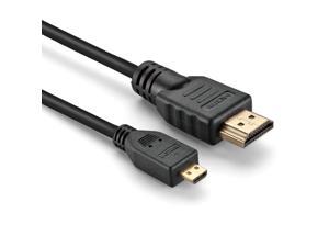 Micro HDMI to HDMI cable AlyKets HDMI cable for Sony Alpha a6000 a6300 a6500 a5000 a5100 a77II a7IIK a99II a7 a68  Cybershot CyberShot DSCHX400 HX400V DSCHX80 DSCRX10 DSCRX100 DSCWX220 DSCWX3