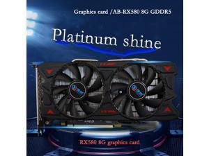 Suqiao RX580 Overcaged graphics card DDR5 8 GB video memory Dual fan AMD High performance 32 stream processors 1080p resolution desktop graphics card