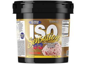 Ultimate Nutrition Iso Sensation 93 with Glutamine, Whey Protein Isolate Powder, 30 Grams of Protein, Low Carb Protein Shakes, Keto Friendly, 5 Pounds, Strawberry Flavoured