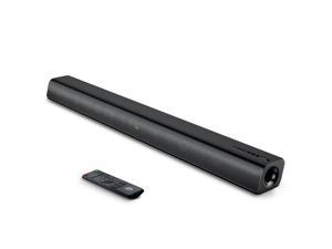Bomaker Soundbar with Built-In Subwoofer for TV, Bluetooth 5.0, 120dB, DSP / 3D Surround Sound, Deep Bass, 6 EQ Modes