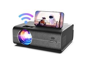 Bomaker Projector 2.4G+5G dual-band WIFI Projector,8500L Brightness,Built-in 10W Bluetooth Speaker, 4K 1080P FHD Supported