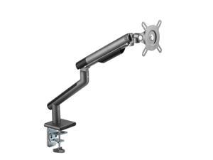 Twisted Minds Premium Aluminum Single Monitor Arm - Adjustable Monitor Desk Mount - Full Swivel Single Monitor Mount Stand for 17 to 32 inch Computer Monitor-Grey Mount