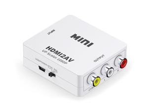 HDMI (IN) to RCA (OUT), 1080p HDMI to AV 3RCA CVBs Composite Video Audio Converter Adapter Supports PAL/ NTSC for TV Stick, Roku, Chromecast,    TV, PC, Laptop, Xbox, HDTV, DVD
