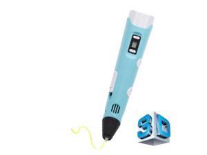 3D Drawing printing pen Printer Pen Modeling Arts Crafts DIY gift smart 3D graffiti pen Doodle Model Making(Blue)