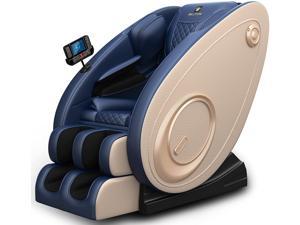 2022 New Massage Chair Blue-Tooth Connection and Speaker, Recliner with Zero Gravity with Full Body Air Pressure, Easy to Use at Home and in The Office (Blue)