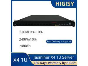 New Release Jasminer X4 Miner 1U Server Architecture 520MH/s Hashrate 240W Power Consumation ETHW ETC Miner Ethereum Miner Supply and Guaranty by HIGISY 180 Days