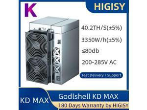New Gold-shell KD MAX KDA Miner Hashrate:40.2TH/S(±5%) With C19 USA Power Cord Sold By HIGISY