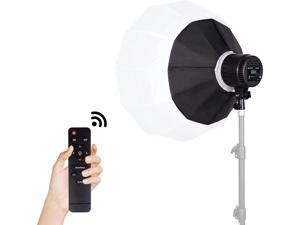 RAUBAY Photography Video Lighting Kit, Bi-Colors LED Continuous Light with Lantern Softbox, 80W/3200K-5500K Professional Studio Key Light for Shooting, Youtube, Live Stream