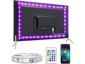 LED Lights for TV 6070 Inch 147ft TV Light Strip Quickly Install Simple APP Controlled for Large Size TVMonitor Backlight DIY Colors TV LED for Gaming Lights
