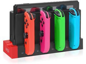 Charger for Nintendo SwitchOLED Model Joycon Charger Dock Stand for JoyCons Accessories with LED Indication Support to Charge 14 Pcs for Joycon Black