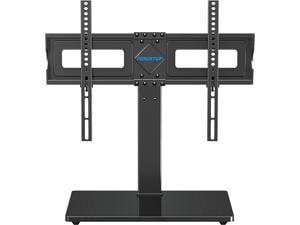 MOUNTUP Universal TV Stand Table Top TV Stands for 37 to 65 70 Inch Flat Screen TVs  Height Adjustable Tilt Swivel TV Mount with Tempered Glass Base Holds up to 88 lbs Max VESA 600x400mm MU0031