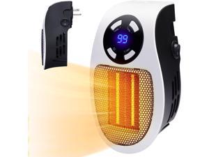 Wall Space Heater 350W Portable Electric Heater with Programmable Adjustable Thermostat, Overheat Protection, Precise LED Display, Passed UL and CSA Certification Safe Heater for Office Dorm Room
