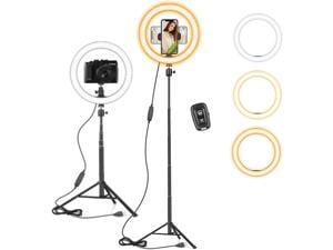 floor ring light with phone holder