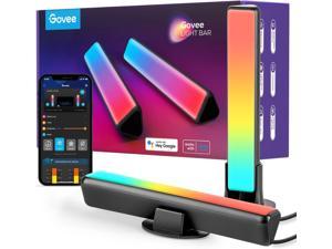 Govee Flow Plus Smart LED Light Bars Work with Alexa and Google Assistant Gaming Lights RGBICWW WiFi TV Backlights with Scene Modes and Music Modes for Gaming Pictures PC TV Room Decoration