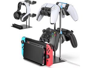 OIVO Controller Organizer for Desk Display Controller Stand for PS5 PS4 Xbox SeriesOne XSNintendo Switch Controller  Headset Stand Controller Desk Mount  Storage for 4 Packs Game Controller