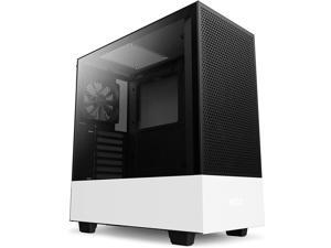 NZXT H510 Flow - CA-H52FW-01 - Compact ATX Mid-Tower PC Gaming Case - Perforated Front Panel - Tempered Glass Side Panel - Cable Management System - Water-Cooling Ready - White/Black