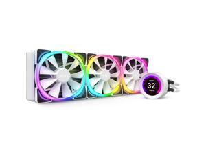 NZXT Kraken Z73 RGB 360mm - RL-KRZ73-R1 - AIO RGB CPU Liquid Cooler - Customizable LCD Display - Improved Pump - Powered by CAM V4 - RGB Connector - AER RGB 2 120mm Radiator Fans (3 Included) White