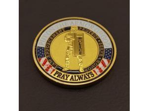 Golden American Police Medal Commemorative Medal Creative Gold Silver Coin Gift Customized Crafts Badge Memorial Team Event