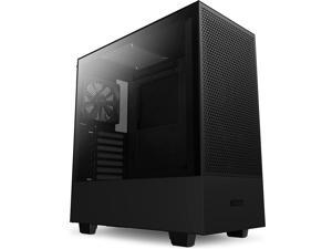 NZXT H510 Flow - CA-H52FB-01 - Compact ATX Mid-Tower PC Gaming Case - Perforated Front Panel - Tempered Glass Side Panel - Cable Management System - Water-Cooling Ready - Black