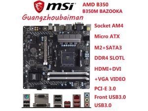 Refurbished MSI B350M BAZOOKA Socket AM4 Motherboard DDR4 PCIE 30 USB31 Micro ATX AMD B350 Motherboard