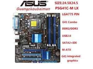 for Asus P5G41C-M LX Desktop Motherboard INTEL G41 Socket LGA 775 DDR2 OR  DDR3 8G G41M  Mainboard  Micro ATX UEFI BIOS [ G41M-COMBO  G41M-P43 COMBO ]