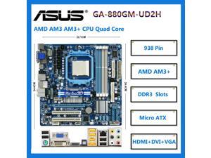 FOR  GIGABYTE GA-880GM-UD2H AM3 AMD 880G + SB710 ACC HDMI 1.3  USB2.0 SATA2.0 PCI-E2.0 Micro ATX AMD Motherboard  DDR3 MAX 32GB NO 780G 785G 890G