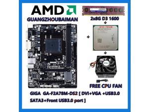 for Gigabyte GA-F2A88XM-HD3 /GA-F2A88XM-HD3P motherboard+AMD FM2b CPU A10-7850k 4C4T+2X8G DDR3 1600 RAM+ free fan (8G+8G )RAM motherboard CPU combo