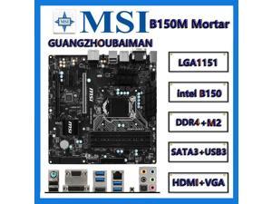 FOR MSI B150M MORTAR LGA 1151 Intel B150 Desktop PC Motherboard DDR4 64GB Core i5-6400 i3-6300 Cpus PCI-E 3.0 HDMI USB3.0 Micro ATX