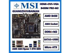 FOR MSI B450M PRO-M2 AM4 AMD B450 DDR4  SATA 6Gb/s USB 3.1 HDMI AMD Motherboard PCI-E3.0 M2 NVME