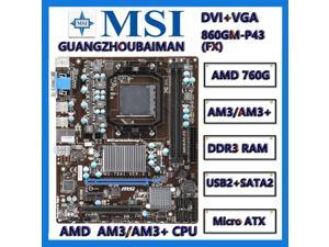 FOR MSI 860GM-P43(FX)  AMD 760G +SB710 Socket AM3+ DDR3 USB2.0 SATA2.0 ATX AMD Motherboard TO FX / Phenom II / Athlon II / Sempron