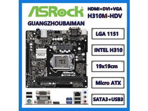 FOR ASRock H310M-HDV LGA 1151 Intel H110 HDMI SATA 6Gb/s USB 3.0 Micro ATX Intel Motherboard PCI-E 3.0  19X19CM