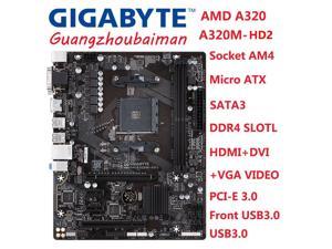 FOR Gigabyte GA-A320M-HD2 Motherboard Micro ATX AMD A320  A320M DDR4 USB3.1 STAT3.0 Socket AM4 HDMI PCI-E3.0 [NO M2NVME] a320m-hd2