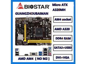 FOR Biostar A320MH AM4 AMD A320 [ NO M2 ]SATA 6Gb/s USB 3.0 Micro ATX  HDMI A320M AMD Motherboard