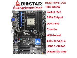 FOR Biostar Hi-fi A85w A85 A85x AMD Motherboard Socket FM2 USB3.0 SATA 6GB/S  SATA3 Hand Desktop A10 5800K A10 6800K DDR3 HDMI ATX