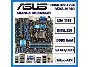 FOR ASUS P8Z68-M PRO Motherboard  INTEL Z68 Support 2/3th Gen Processor  LGA 1155 CPU DDR3 Support HDMI DVI VGA PCI-E2.0 USB3.0 SATA3 SATA 6Gbps Micro ATX